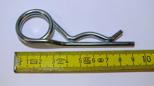 Nehls Federstecker, Doppelt, 4 mm, Verzinkt, 100 Stück