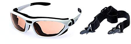Alpland RADBRILLE - GLETSCHERBRILLE - Skibrille -Triathlon INKLUSIVE SOFTBAG Kontrastverstärkte Gläser