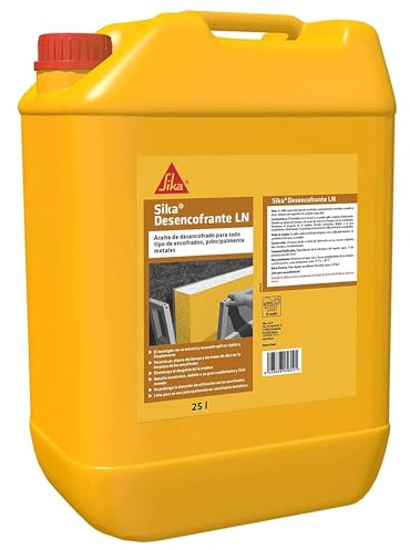 SIKA - Aceite de desencofrado - Sika Desencofrante LN - Amarillo - 25L | Para todo tipo de encofrados - Ideal para encofrados metálicos - Listo para usar - Facilita el desencofrado