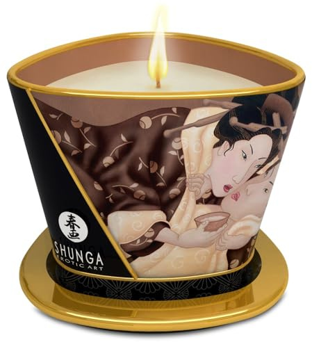 Shunga E25762 Massagekerze Excitation, Schokolade 9045094 Grün 170 ml (1er Pack)