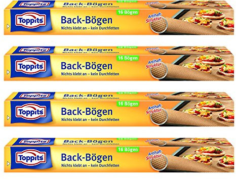 Toppits Backpapier 16 Blatt (42 x 38cm), 4er Pack (4 x 16 Blatt)