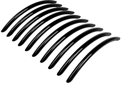 GedoTec Design Küchengriff Vintage Möbelgriff schwarz Schrankgriff - H10127 | Bogengriff LA 128 mm | Schubladengriff gebogen schwarz matt | 20 Stück - Stangengriff Küchen-Schrank mit Schrauben