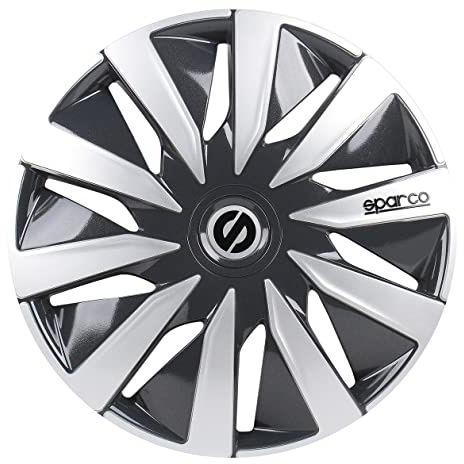 Satz Sparco Radzierblenden Lazio 13-Zoll Grau/Silber