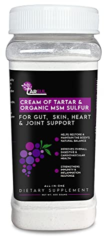 Tarsul Patented Cream of Tartar & Organic MSM Sulfur Formula - Dietary Supplement Powder - 600 Grams