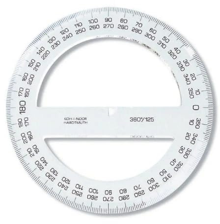 KOH-I-Noor goniometro 360/125 trasparente 74632800000