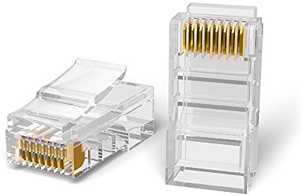 Mr. Tronic RJ45-kontakter | 8P8C | Modulära Pluggar (100-Delars förpackning, CAT6 UTP)