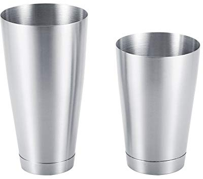 Boston Shakers, ensemble de shaker en acier inoxydable tasses à cocktail 600/750 ML barman shakers tasses de mélange pour faire un cocktail Boston Martini(argent)