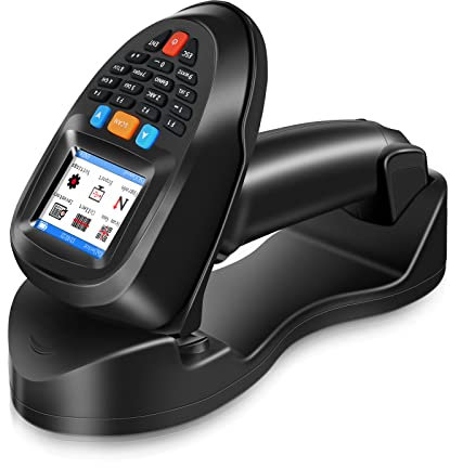 JRHC Wireless Barcode Scanner - 1D PDF Inventory Scanner - Black - 1 Pack - USB Cable - Compatible with Windows, Linux, Mac - Supports Word, Excel, Txt