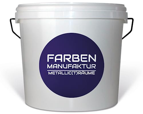 Farben Manufaktur Metallic Wandfarbe Effekt Wandlasur Innenwandfarbe Latex Latexfarbe bunt 2/5L, Farbe: Gold, Größe: 2L
