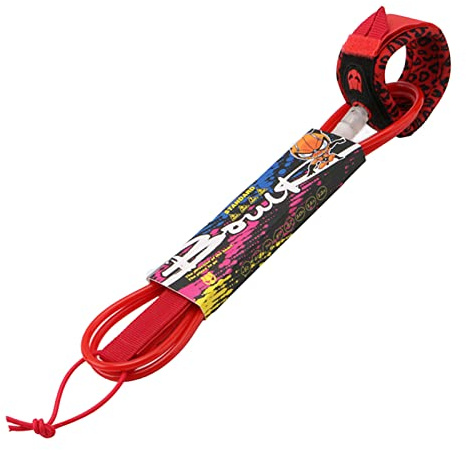 Lixada Surfboard Sup Straight Leash, Surfboard Leash Board Sup Safety Lead, 7mm Thick 6ft/8ft Long (Black, Blue, Green, Red) Surfboard Straight Sup Leg Rope