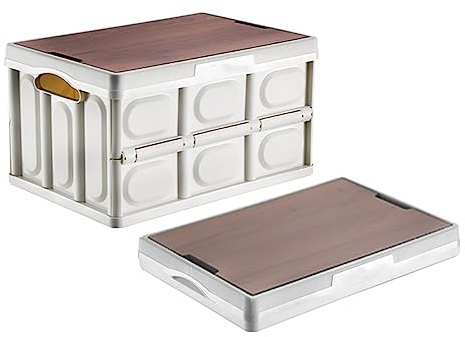 MegLob Outdoor Camping Storage Box, Collapsible Picnic Food and Drink Storage Box, Car Trunk Organizer, Home Office Clothing Book Toy Storage Box,M1