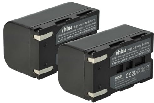 vhbw 2x batteria compatibile con Samsung VP-D371, VP-D364W, VP-D362, VP-D361W, VP-D361, VP-D371W videocamera camcorder (1200mAh, 7,2V, Li-Ion)