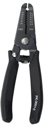 RHAIYAN Precision Wire Strippers AWG 30-20 1PK-3001E Anti-Static Black Insulated Handle Cutting Pliers Electrician Tools Specific (Color : 1PK-3001E)