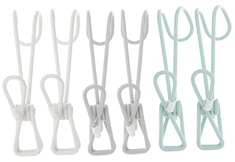 Portable Windproof Clothespins 6pcs Abs Fixing Clips | White Finish, Small Size, Wide Application for Underwear and Socks, Practical Household Use