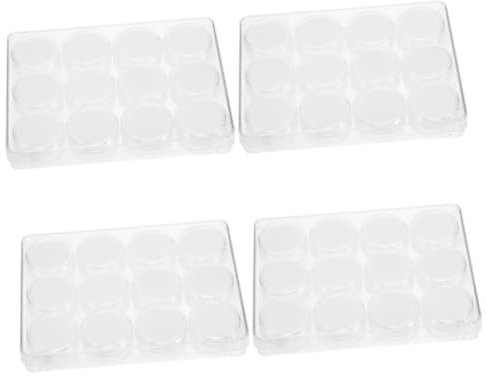 MAGICLULU 4sätze Transparente Gemstone Display Box Mit Klarsichtdeckel Für Schmuck Ohrringe Und Perlen Praktische Aufbewahrungslösung Für Edelsteine Und Schmuckstücke