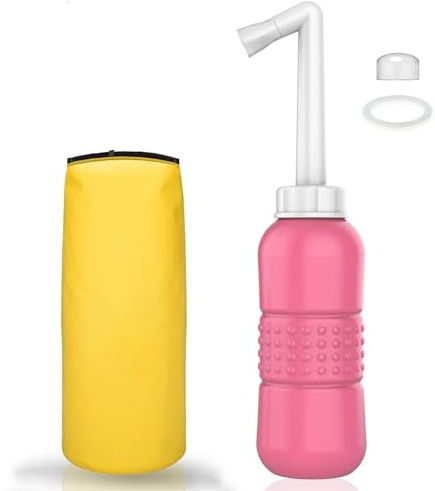 Giural Portable Bidet Po Dusche, Peri Bottles Das Easy-Bidet, Mobiles Reise Bidet, Reise Bidet 450 Ml, Intimdusche Bidet Für Postpartale Pflege,Rosa