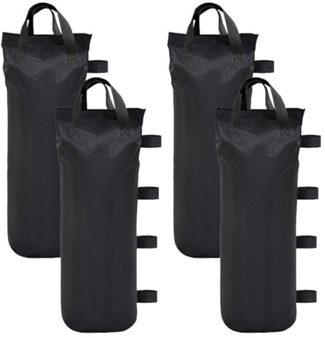 Dorclife Set mit 4 robusten Sandgewichten für Pavillon, 800D, industrielle Sandsäcke, Gewicht mit PVC-Beschichtung innen, für jedes Pop-Up-Zelt, Pavillon, Zelt, Sonnenschirme, Gartenpavillons