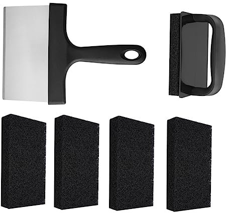 TINEASUR Kit Brosses De Nettoyage Barbecue 6 Pièces Acier Inoxydable Et PP La Cuisine Outils Résistants Grattoir Accessoires Cuisson