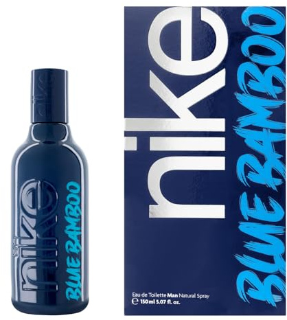 NIKE - Blue Bamboo 150 ml, Colonia Hombre, Perfume Formato Spray, Eau de Toilette Natural y Masculina, Aroma Aromático Marino Amaderado, Fragancia Fresca y de Larga Duración