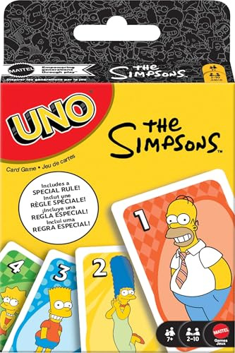 Mattel Games UNO The Simpsons Card Game, Ages 7+, 2-10 Players