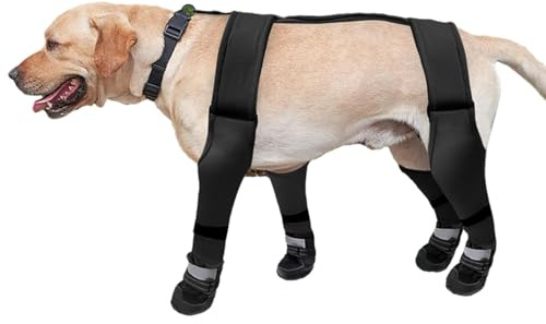 Senermter Hundestiefel Mit Hosenträger, Hundestiefel Wasserdicht Mit Hosenträgern Große Hunde, Hundestiefel Pfotenschutz Outdoor Für Regnerische Und Verschneite Tages