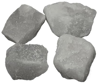 SOBOLON Rohkristall, Salzkristalle, Naturweiß, Rohstein, Aromadiffusor, Dekoration aus Rohstein, Salzkristalle, weiß, Rohedelsteine zum Herunterfallen (2 – 4 cm, 200 g)