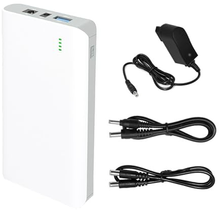 MXJFYY - Batería Recargable de Iones de Litio de 15600 mAh y 57 WH con Cargador de 12 V de Salida, 9 V CC y 5 V USB, para Tiras de LED, Cintas de luz, portátiles, cámaras CCTV y más, 9-12,6 V CC 5521