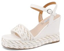 QUEEN HELENA Zeppe Sandali Alti Platform con Cinturino Casual Donna ZM9916 (Bianco, Sistema Taglie Calzature EU, Adulto, Donna, Numero, Media, 36)