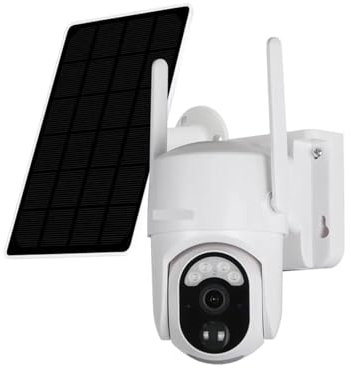 Caméra de sécurité extérieure, caméra IP, Caméra solaire 4G SIM 4MP extérieure sans fil couleur Vision nocturne PIR détection humaine caméra de sécurité batterie intégrée pour applications intérieures