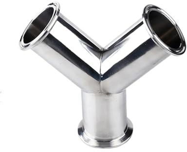 EZAGBPJK 19 25 32 38 45 51-108 mm Pipe OD 1.5 2 2.5 3 3.5 4 Tri Clamp 304 Stainless Y Shaped 3 Ways Sanitary Pipe Fitting Homebrew Perfection(76mm Pipe OD K91)