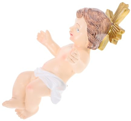 ibasenice Statuina in Resina Gesù Ragazza Natività Religiosa Decorazione Da e Chiesa Natalizio Minuscolo