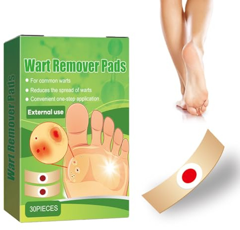 GNHG 30 Pezzi Rimuovi Calli Piedi,Verruche Rimozione,Cerotti Per Calli Dei Piedi,Calli Piedi Rimozione,Tamponi Per La Rimozione Del Mais,Wart Remover Cerotti Per La Rimozione Del Mais