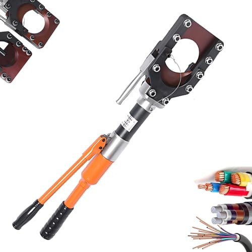 Forbici per Cavi Idrauliche, Utensile per Crimpatura Idraulico Manuale, con Valvola di Sicurezza, per Il Taglio di Cavi Corazzati Φ50mm/75mm/85mm/95mm CPC-50