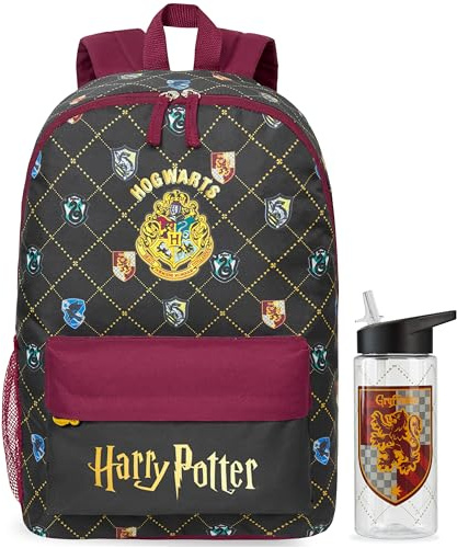 Get Trend Harry Potter Zainetto Bambina Zaino Scuola Set con BPA Free Flip Top Borraccia con Cannuccia Idea Regalo Ragazza per Scuola Uscite