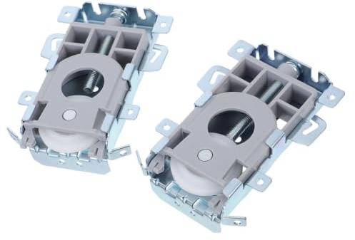 Rouleau Coulissant de Porte en Acier Inoxydable 2pcs pour Placard | Roue Porte Coulissante Placard, Quincaillerie pour Portes de Placard, Argenté