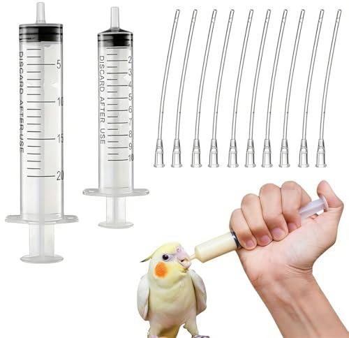 AEUXZA Kit Seringue Nourrissage Oiseaux 10ml+20ml pour Perroquet Élevage