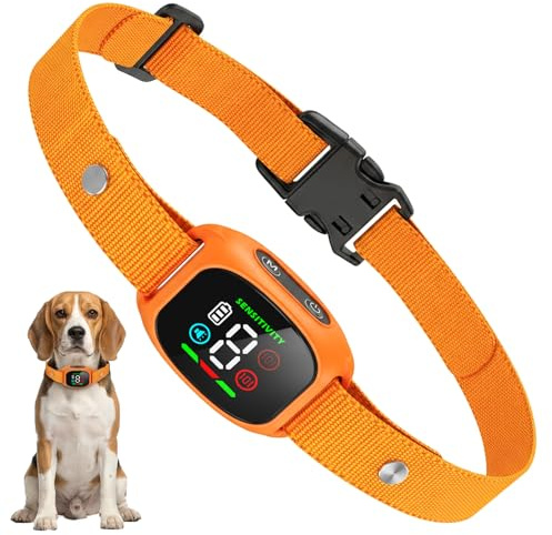 Anti Bark Collar for Dogs, No Shock Dog Barking Collar | 4 Modes 8 Sensitivity Levels, Rechargeable IP67 Waterproof Vibration Collar, Smart Anti-False Trigger,Small Medium Large Dogs