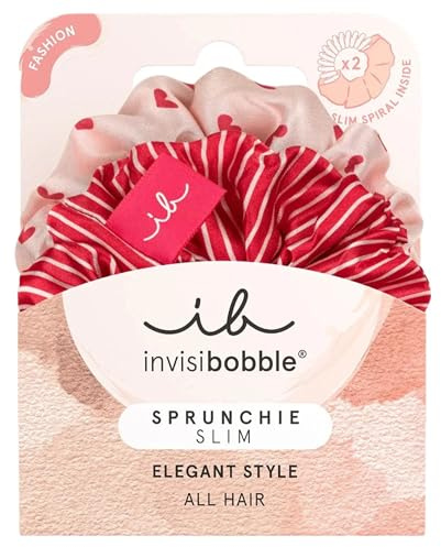 invisibobble Scrunchie Damen (2x) XOXO Trendy – Sprunchie Haargummi mit Spirale starker Halt – Zopfgummi sanft kein Verknoten kein Ziepen – HairLoveTech Haargummi Damen Haarschmuck verspielt