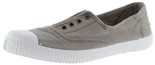 victoria Zapatillas 1915 Lona Tintada DREC & Elástico Central & Refuerzo Puntera 106623 para Mujer Gris 39