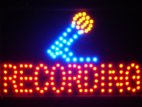 ADV PRO led109-r Recording On Air Microphone Decor Led Neon Sign Barlicht Neonlicht Lichtwerbung