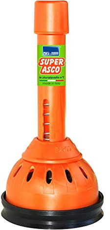PARODI & PARODI- Super Asco Stura Lavandini e Scarichi, Ventosa Sturalavandini a Molla, Stura Wc a Doppia Azione, Ideale per Lavandino Doccia e Water, Facile da Usare, Sturascarichi Ultraresistente