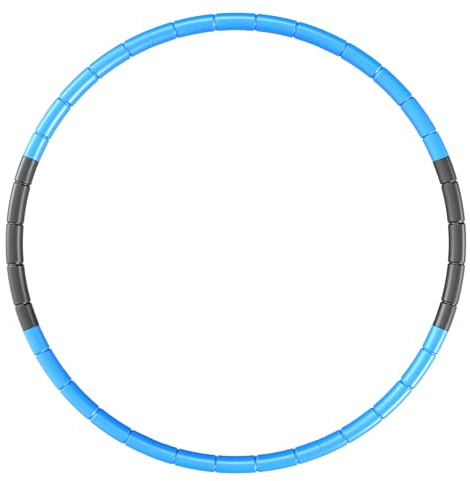Kids Fitness Hoop - Weight & Size Adjustable- Body Building Plastic Children Gymnastics Toys- Diameter 26.5 Inches,Blue