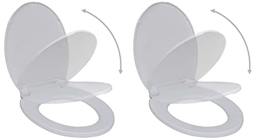vidaXL 2x Toilettensitz mit Absenkautomatik WC Sitz Klodeckel Toilettendeckel