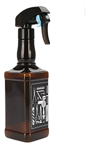 Barber Water Sprayer, 500ml Salon Hairdressing Sprayer, Hair Spray Bottle, Plants Flowers Water Sprayer, Plastic Hairdressing Watering Can(brown)