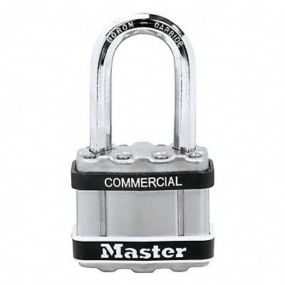 Master Lock 44mm - Manille octogonale, diam. 8mm - 38 mm - Clé identique - Manchon en acier inoxydable