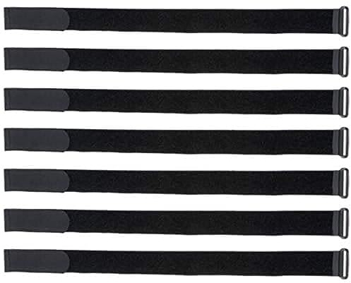 VELCRO Brand 25pc Bulk Pack 18 x 1 Cinch Straps with Buckle, Heavy Duty Fastening or Cable Management Solution, VELSTRAP Black, 91837