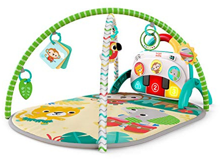 Bright Starts, Palestrina Musicale 4-In-1 Tropical Safari, Evolutiva, Luci Suoni e Musica, Include Una Pianola Musicale e 5 Giocattoli Staccabili, Adatta dalla Nascita Fino a 3 Anni