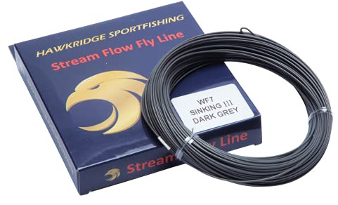 HAWKRIDGE - Quality Weight Forward #7 STREAM FLOW FLY Line UK Brand WF#7 - Three options - Floating Orange/Intermediate Pale Blue/Sinking III Medium Grey (Sink III Medium Grey)