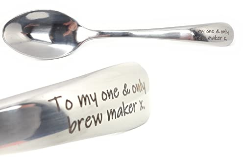 Personalised Teaspoon, Engraved Stainless Tea Spoon, Custom Spoon Etched with Name or Message, Gift Ideas, Budget Present Idea