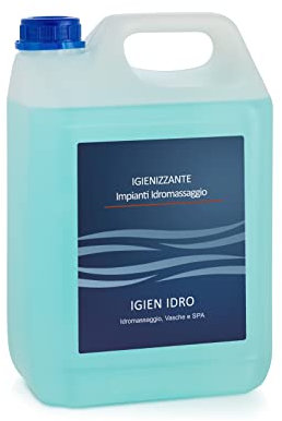 IGIEN IDRO 5 Lt, Igienizzante, Detergente e Sgrassante per vasche idromassaggio, Jacuzzi, Teuco, Albatros ecc.